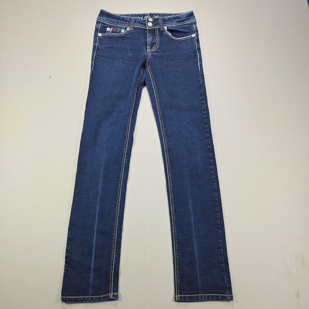 U.S. Polo Assn. Jamie Straight Leg Jeans Dark Wash Embroidered Blue Womens 1/2 R